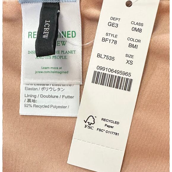 2/$15 NWT J. Crew High-Rise Bikini Bottom Light Blue High-Cut UPF 50+ Size XS - Picture 7 of 9